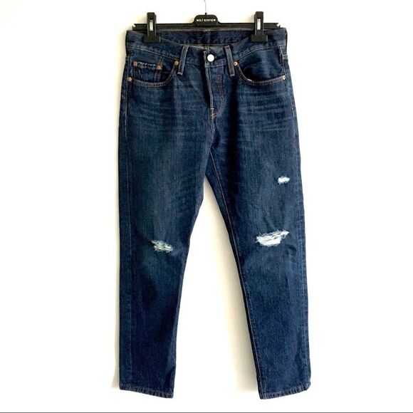 LEVI’S 501 T Tapered High Rise Denim Jeans Blue 26 - Picture 1 of 10